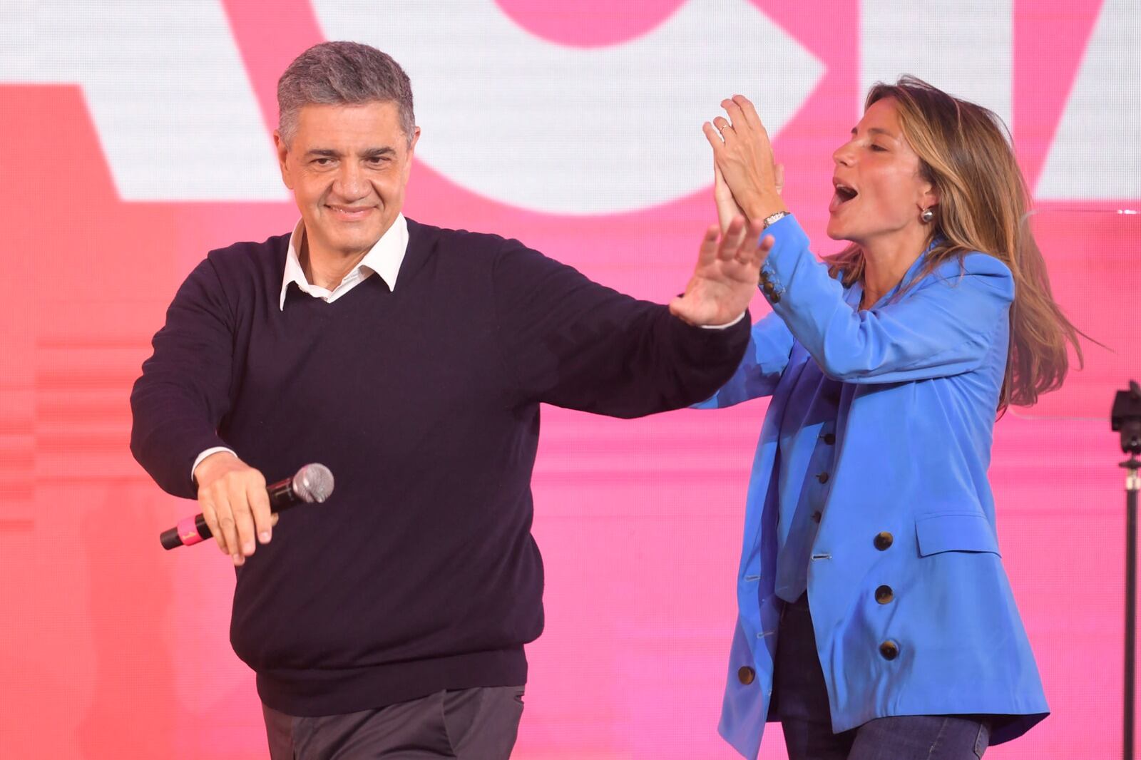 Jorge Macri, desde el escenario de Parque Norte.