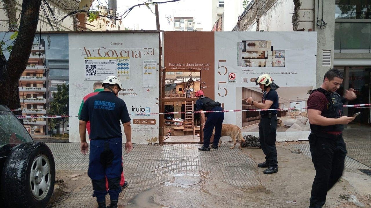 Caballito: dos muertos tras el derrumbe en una obra en construcción. Foto: GCBA