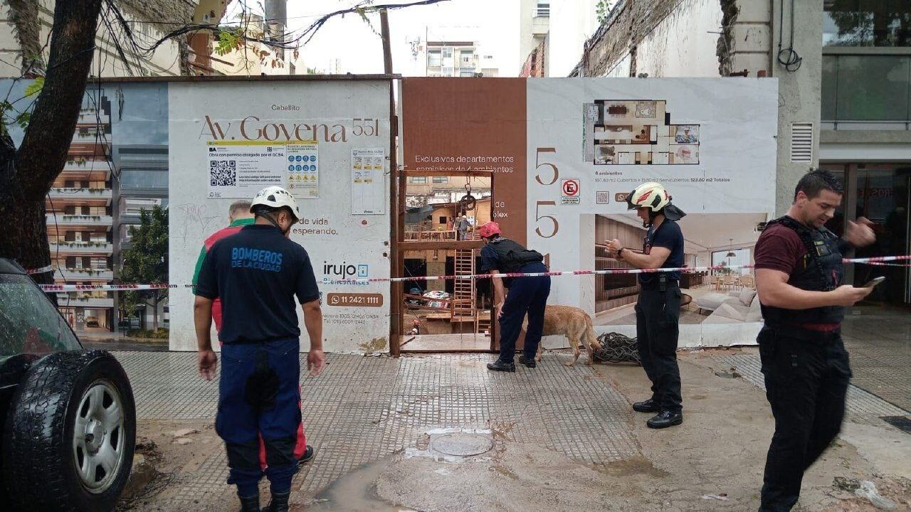 Caballito: dos muertos tras el derrumbe en una obra en construcción. Foto: GCBA