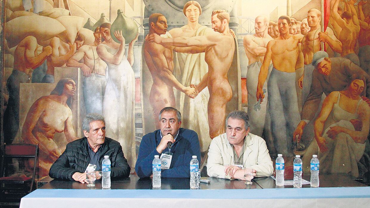 Carlos Acuña, Héctor Daer y Juan Carlos Schmid, los triunviros cegetistas.