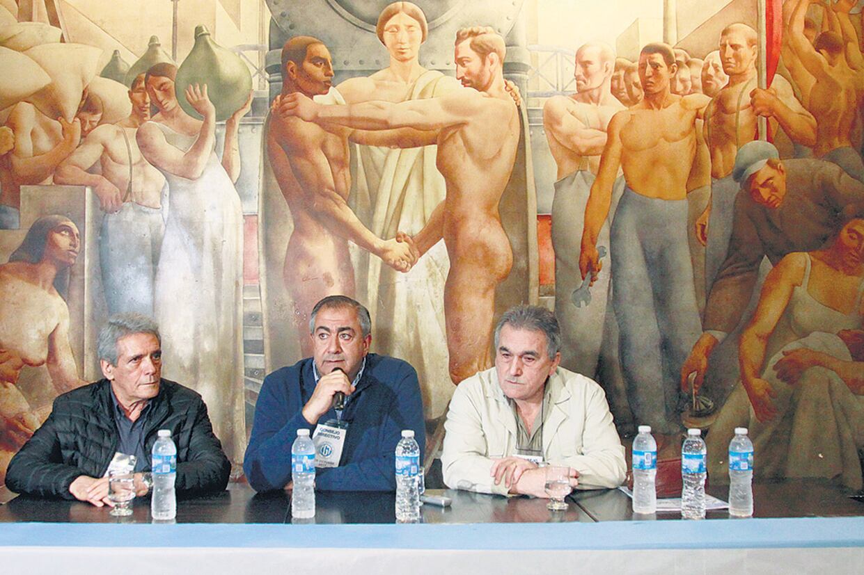 Carlos Acuña, Héctor Daer y Juan Carlos Schmid, los triunviros cegetistas.