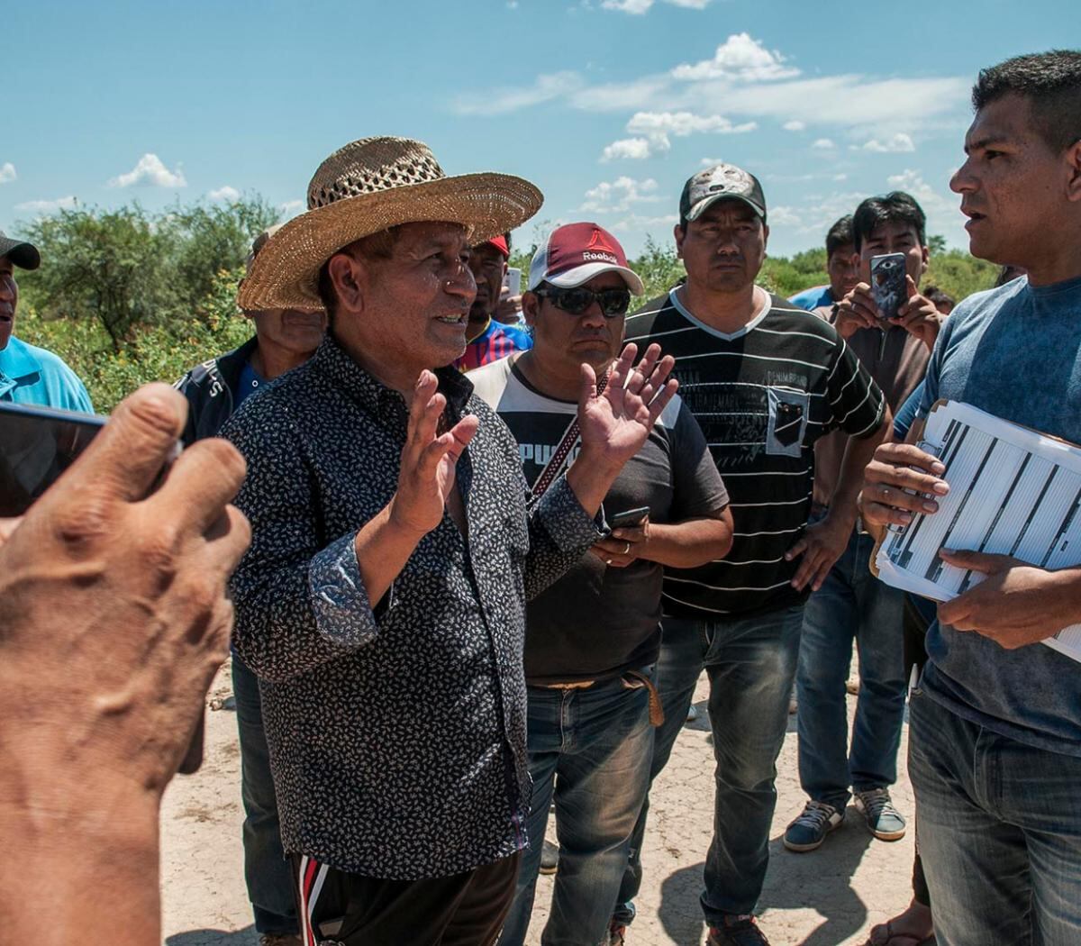 Rojelio Nerón, con sombrero