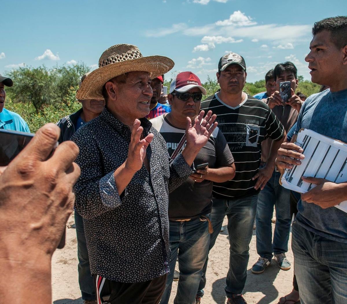 Rojelio Nerón, con sombrero
