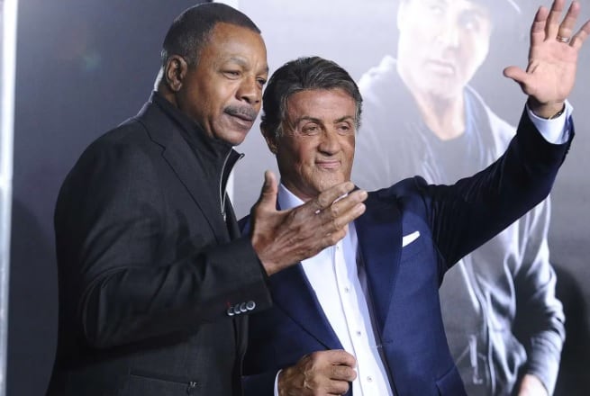 Weathers y Stallone, protagonistas de las cuatro primeras películas de Rocky. Imagen: FilmMagic.