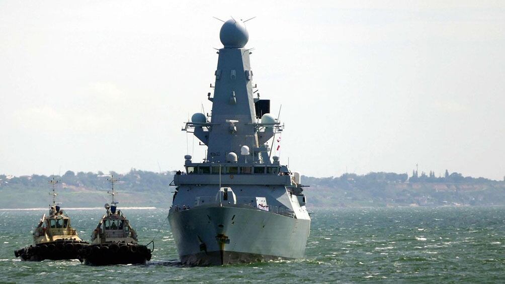 Un barco ruso resultó averiado por el ataque. 