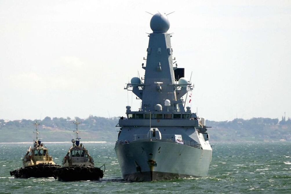 Un barco ruso resultó averiado por el ataque.