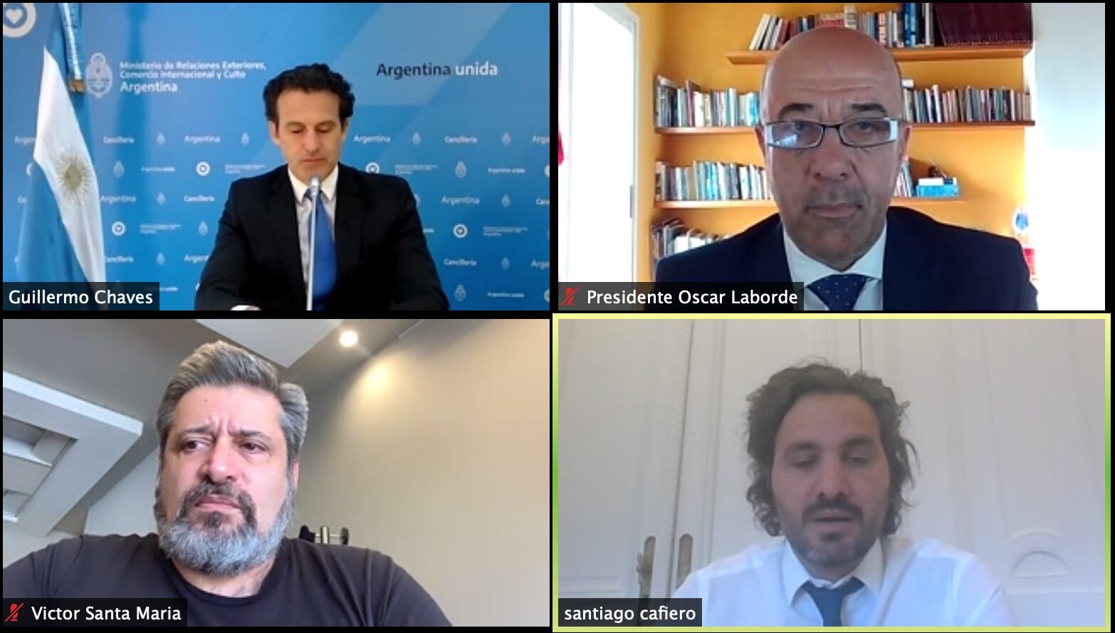 Guillermo Chaves, Oscar Laborde, Víctor Santa María y Santiago Cafiero, entre otros, participaron del encuentro.