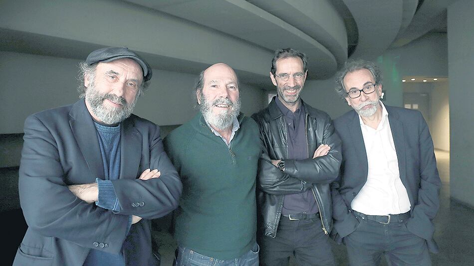 El director Paco de La Zaranda, el dramaturgo Eugenio Calonge y los actores Enrique Bustos y Gaspar Campuzano.