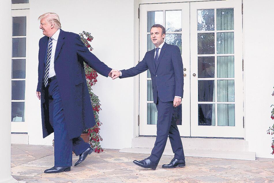Los presidentes Trump y Macron mantuvieron una reunión y luego dieron una conferencia de prensa desde la Casa Blanca.