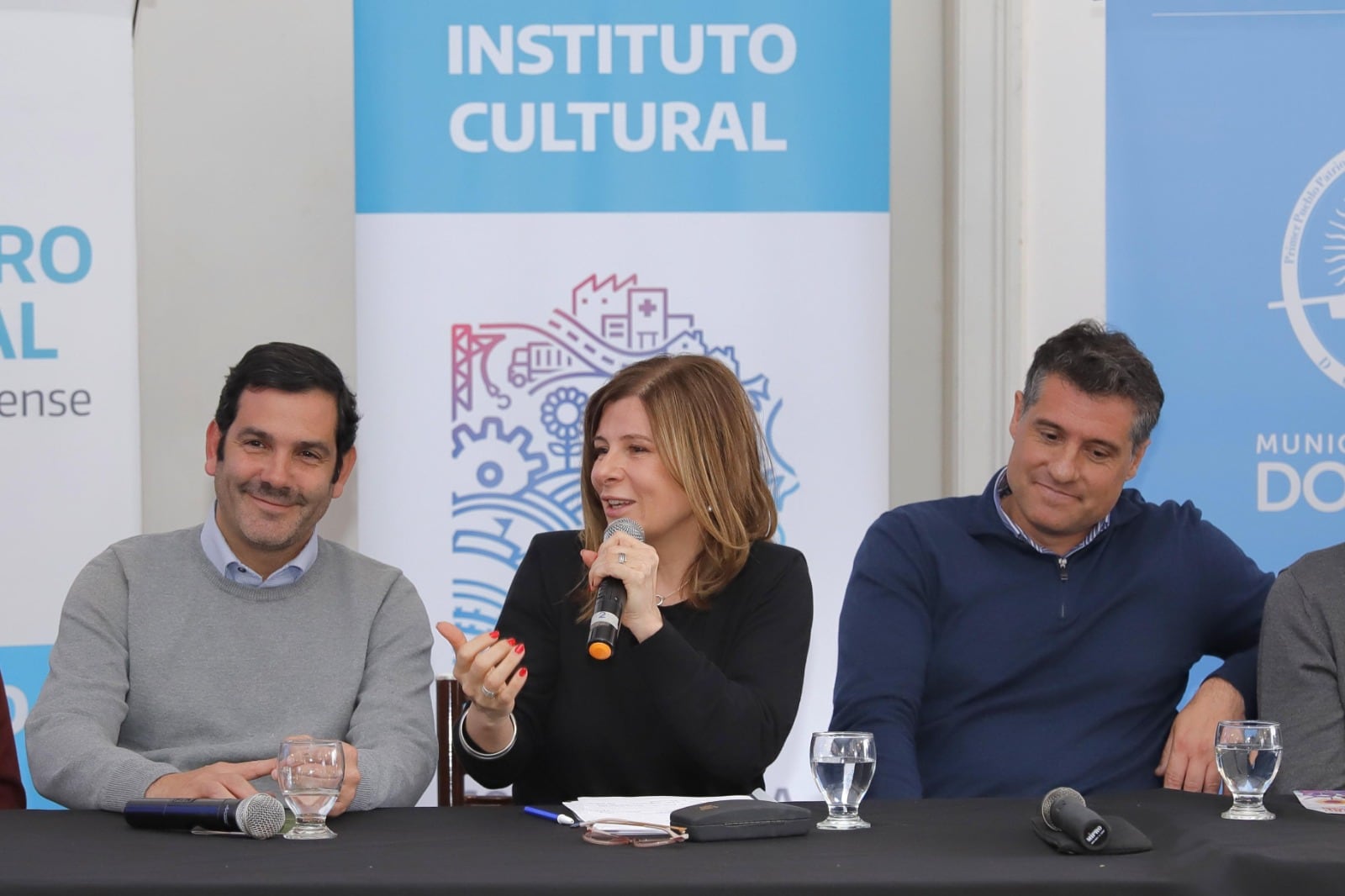 Saintout junto a Juan Pablo García y José Ignacio Rossi.