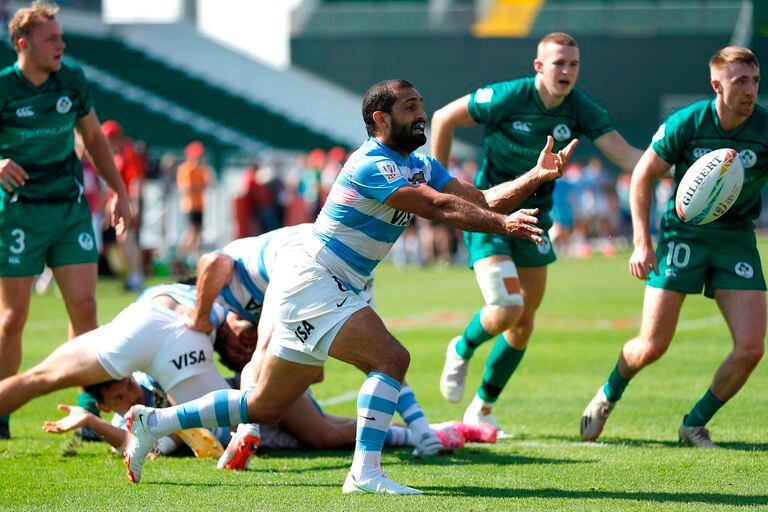Los Pumas vs Irlanda, en el partido de cuartos de final.