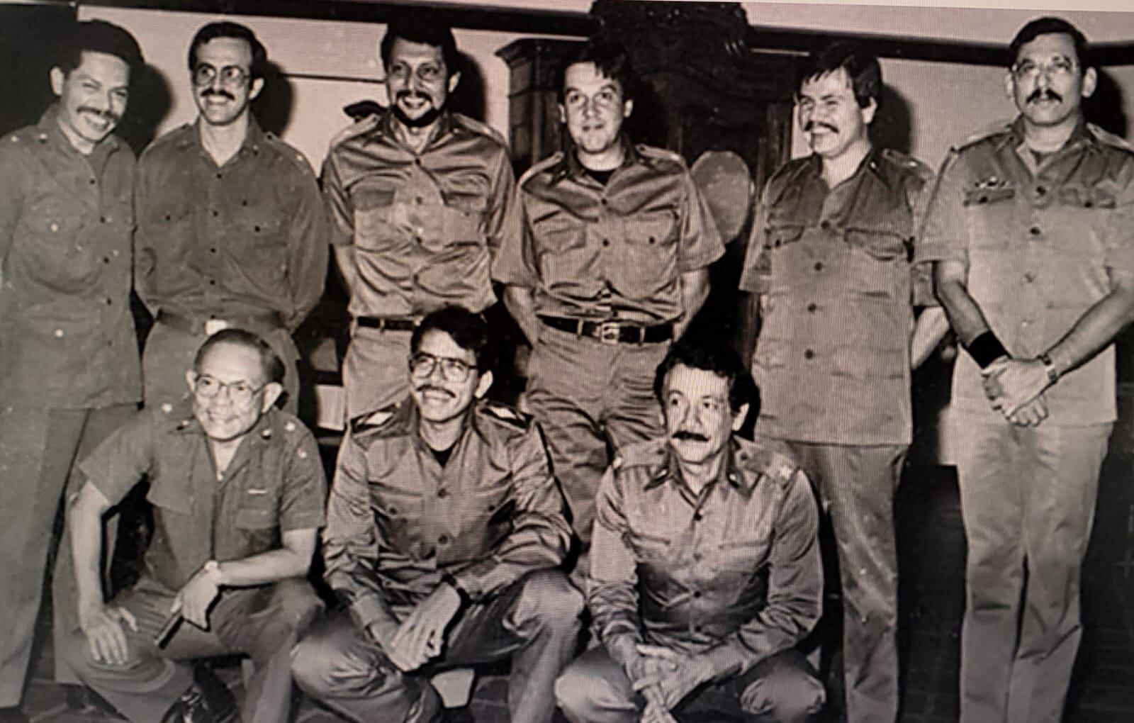 Los nueve comandantes de la Revolución Sandinista.