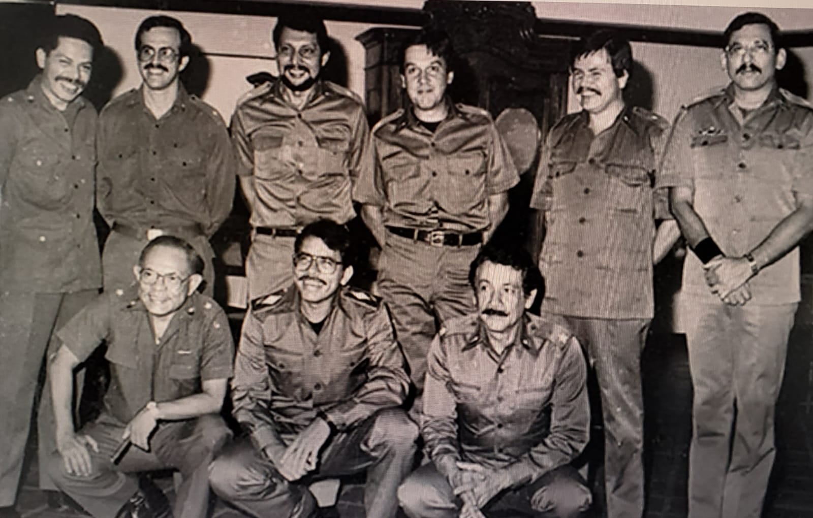 Los nueve comandantes de la Revolución Sandinista.