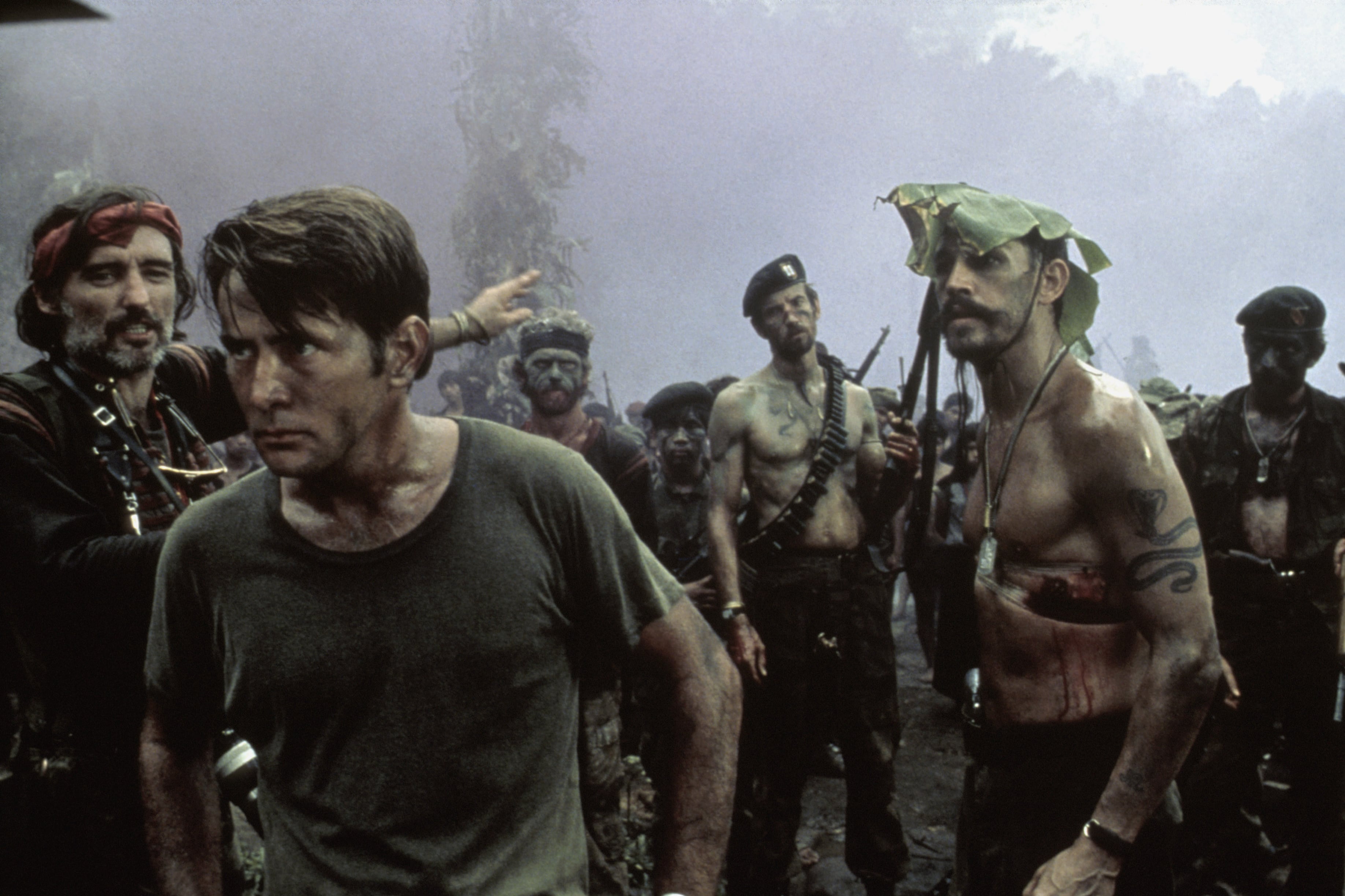 Dennis Hopper, Martin Sheen y Frederic Forrest en "Apocalypse Now".
