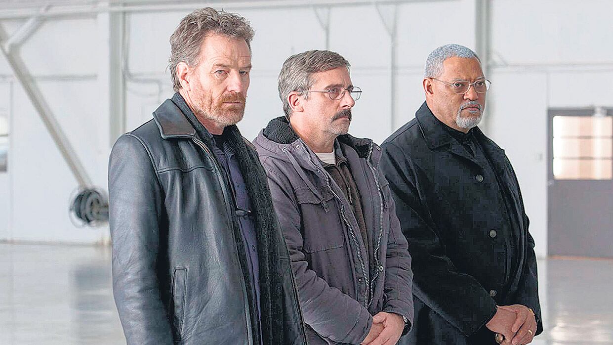 Cranston, Steve Carell y Laurence Fishburne, los protagonistas de La última bandera.