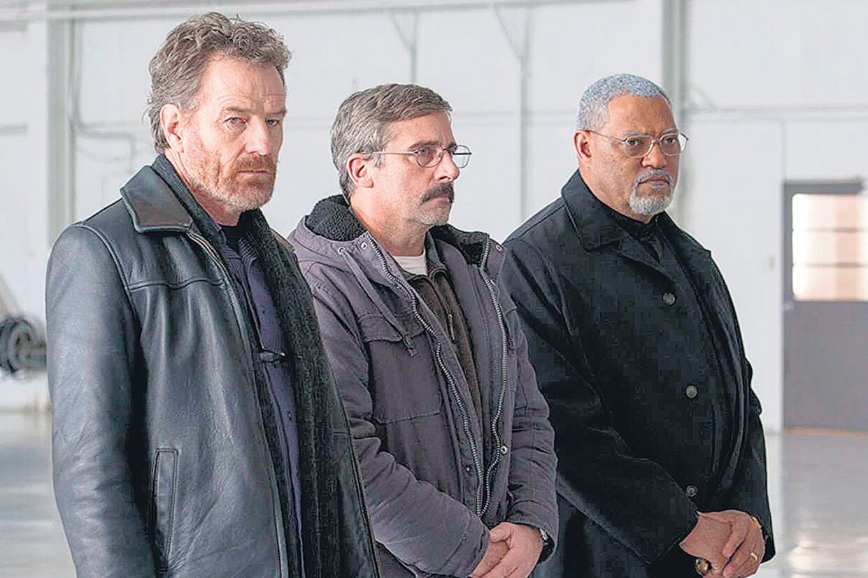 Cranston, Steve Carell y Laurence Fishburne, los protagonistas de La última bandera.