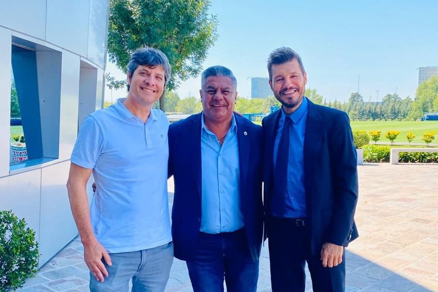 Pergolini (Boca), Tapia (AFA) y Tinelli (San Lorenzo).