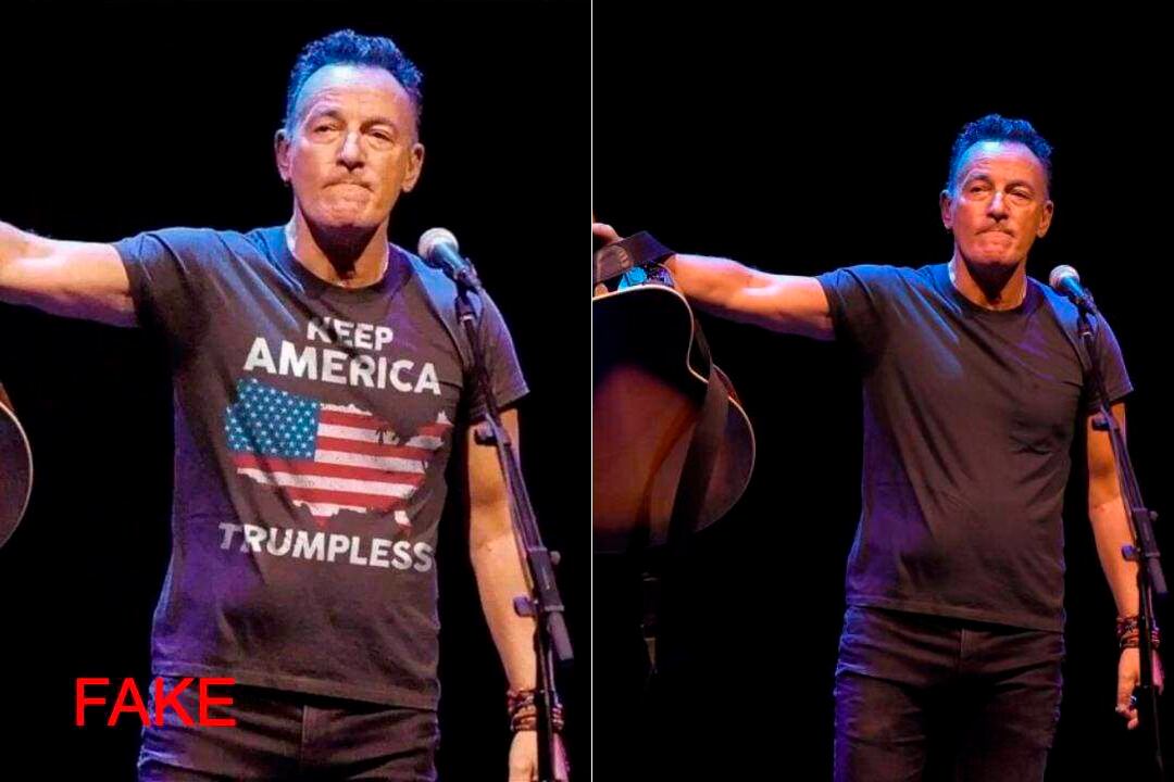 Bruce Springsteen no usó una remera anti-Trump.