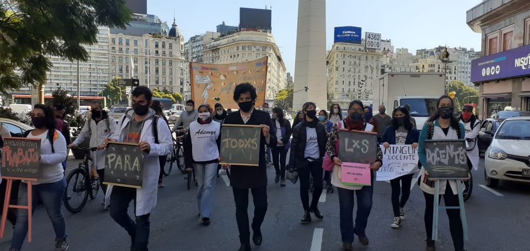 Paro y caravana de Docentes porteños: Reclaman respuestas del gobierno ...