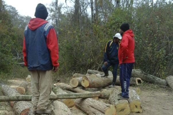 Integrantes de la Comunidad Honhat Le Les cuando denunciaban desmontes