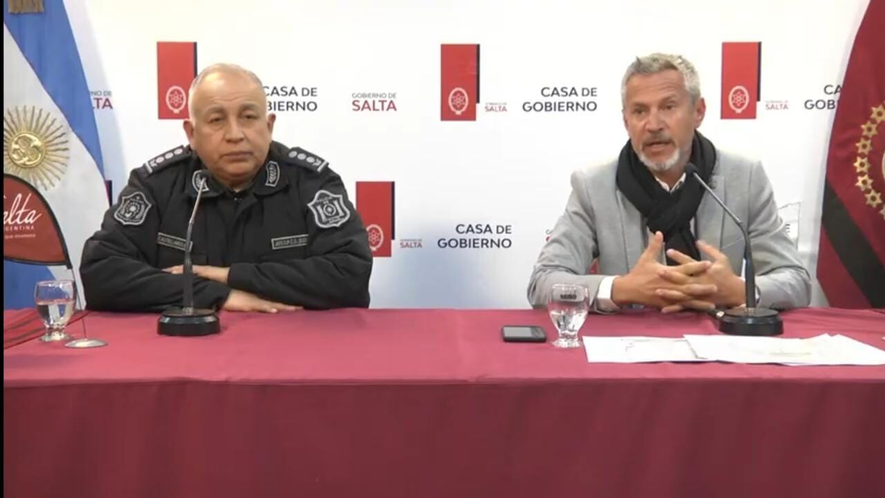 Comisario Castellanos y ministro Peña