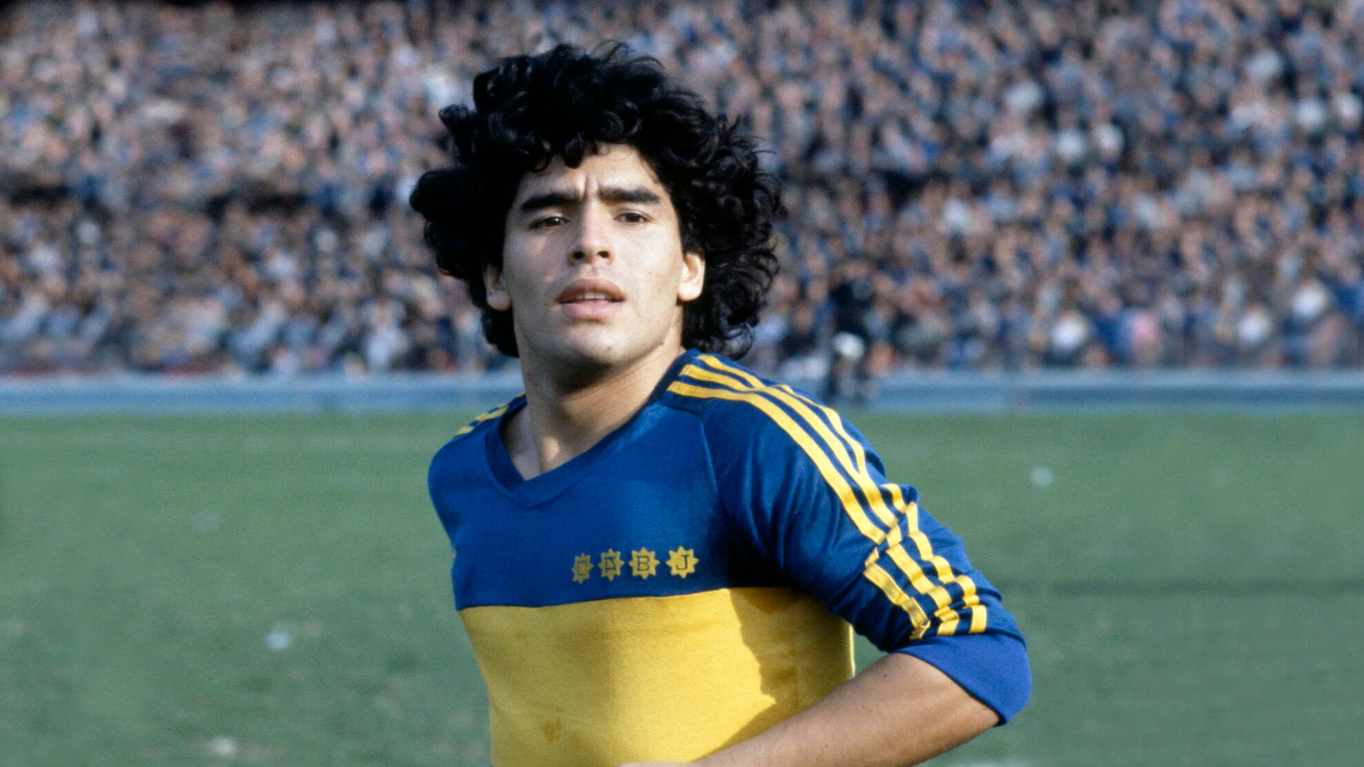Maradona con la camiseta de Boca en 1981.