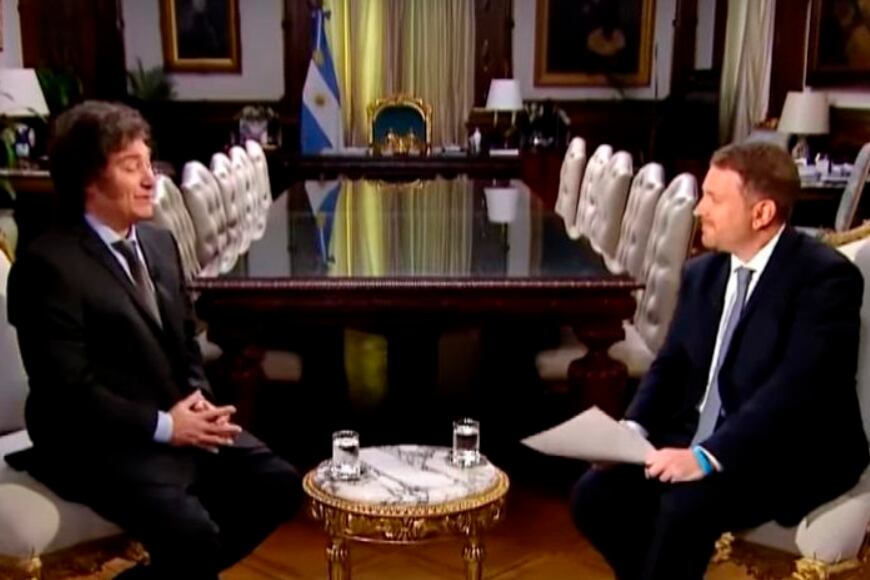 La entrevista entre Javier Milei y Jonathan Viale en el canal Todo Noticias.