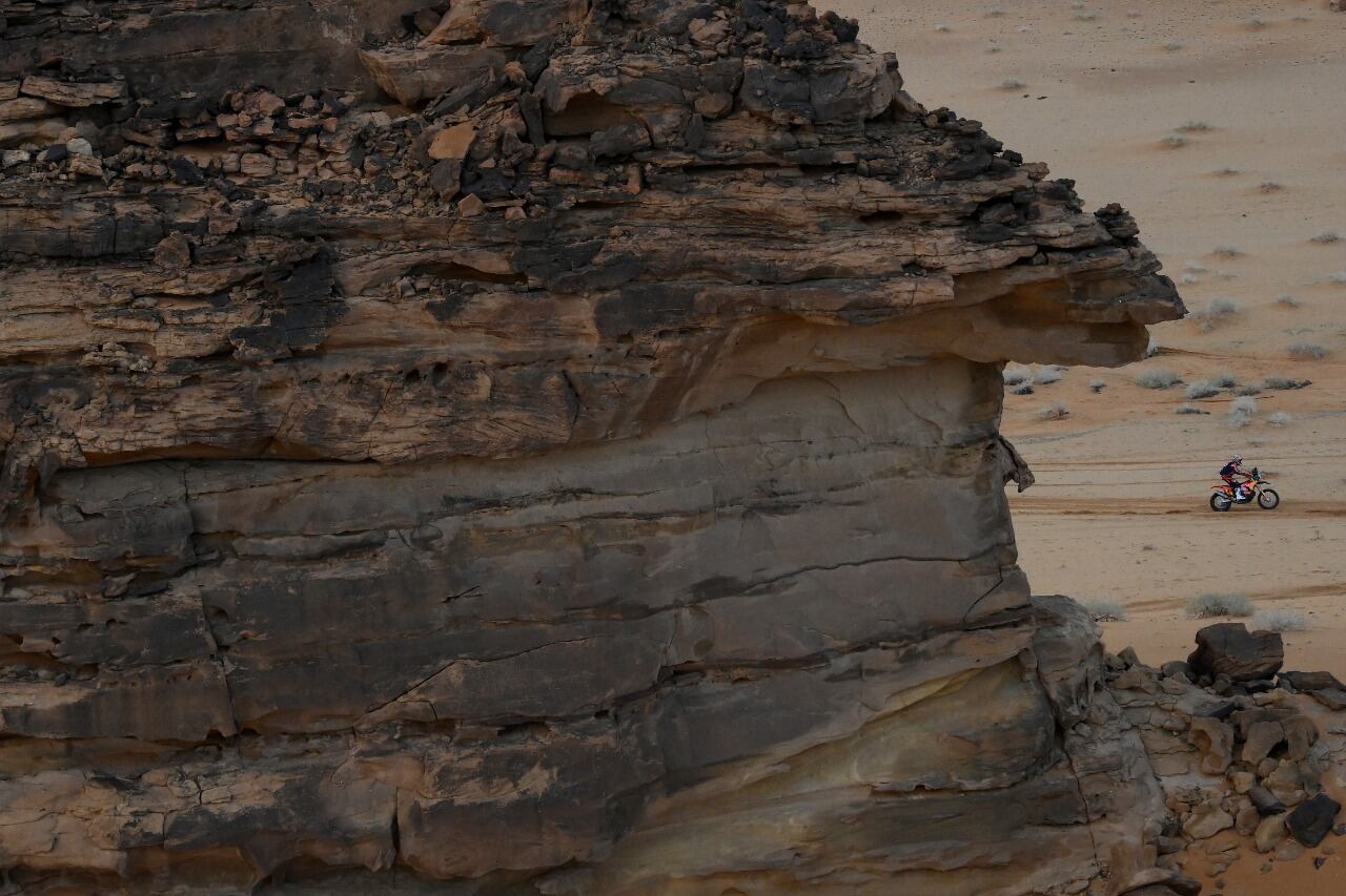 Benavides durante un tramo del rally