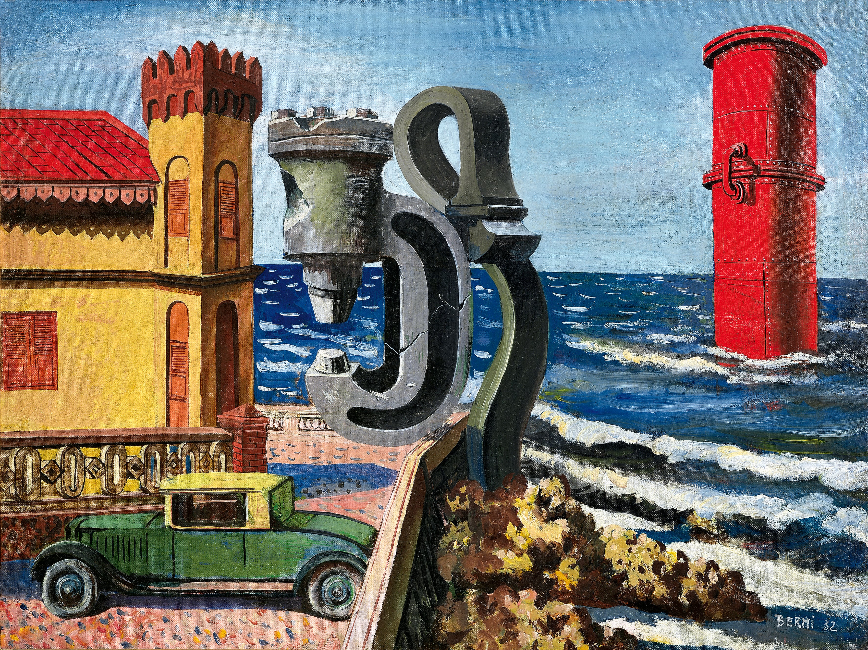 La siesta y su sueño, óleo sobre tela de Antonio Berni. 