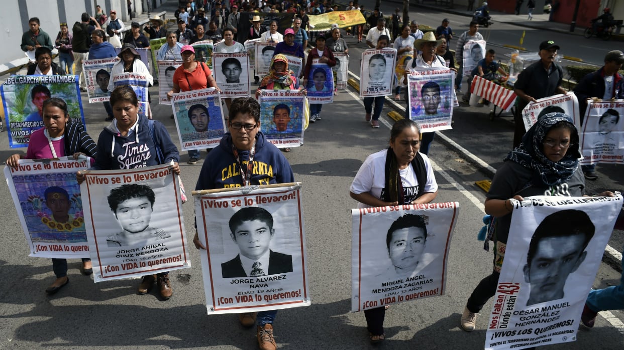 Manifestación y pedido de justicia en el centro de la capital mexicana.