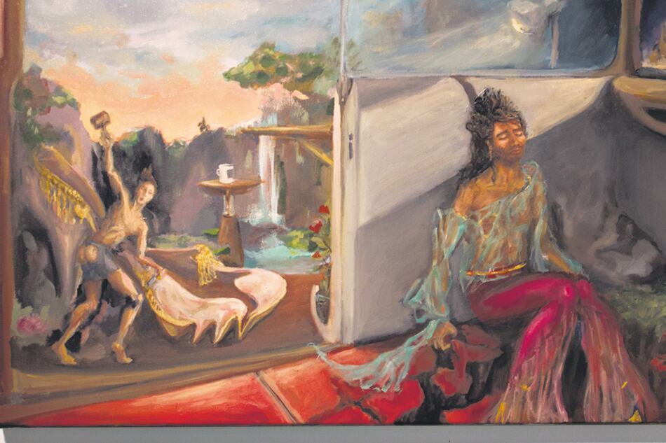 El estudio, óleo sobre tela, 2016