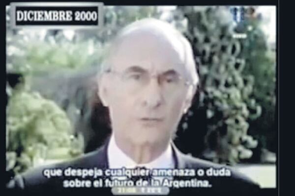 “¡Qué lindo es dar buenas noticias!”, aseguró De la Rúa en el spot en el que anunció el blindaje.