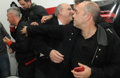 Cristian D'Amico, Bermúdez y Martínez, el día que ganaron las elecciones en Ñuls.