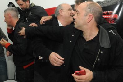 Cristian D'Amico, Bermúdez y Martínez, el día que ganaron las elecciones en Ñuls.