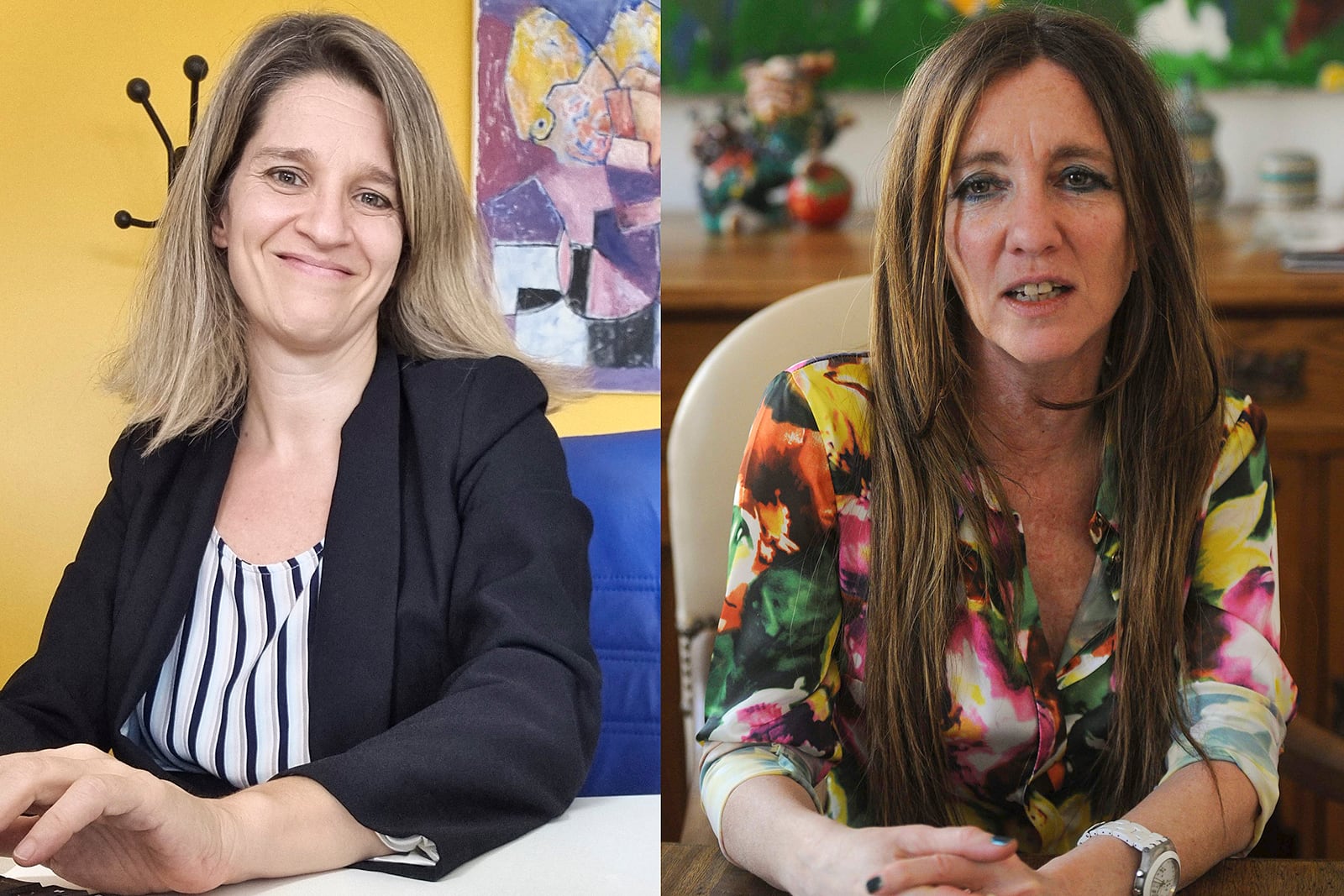 Cecilia Cross, rectora de UMET, y Paula de Luque, directora de Octubre TV. 