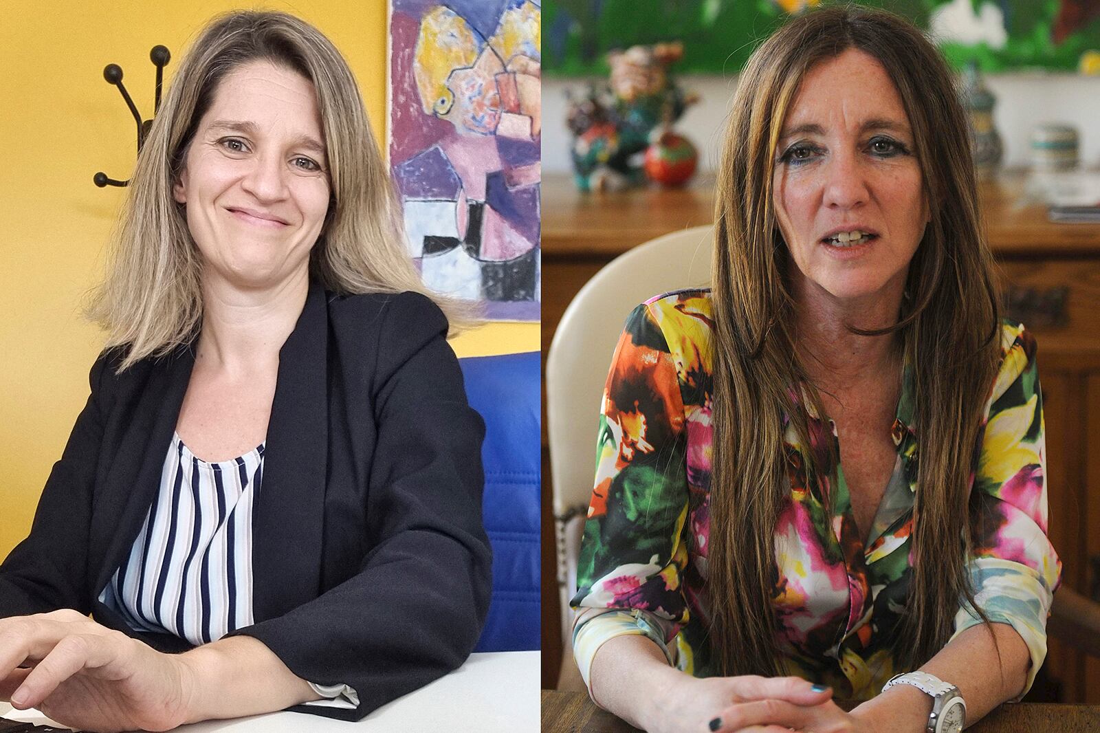 Cecilia Cross, rectora de UMET, y Paula de Luque, directora de Octubre TV.