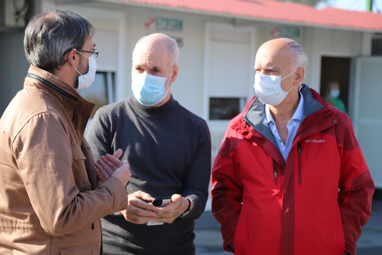 Néstor Grindetti recibió en Lanús a Horacio Rodríguez Larreta.