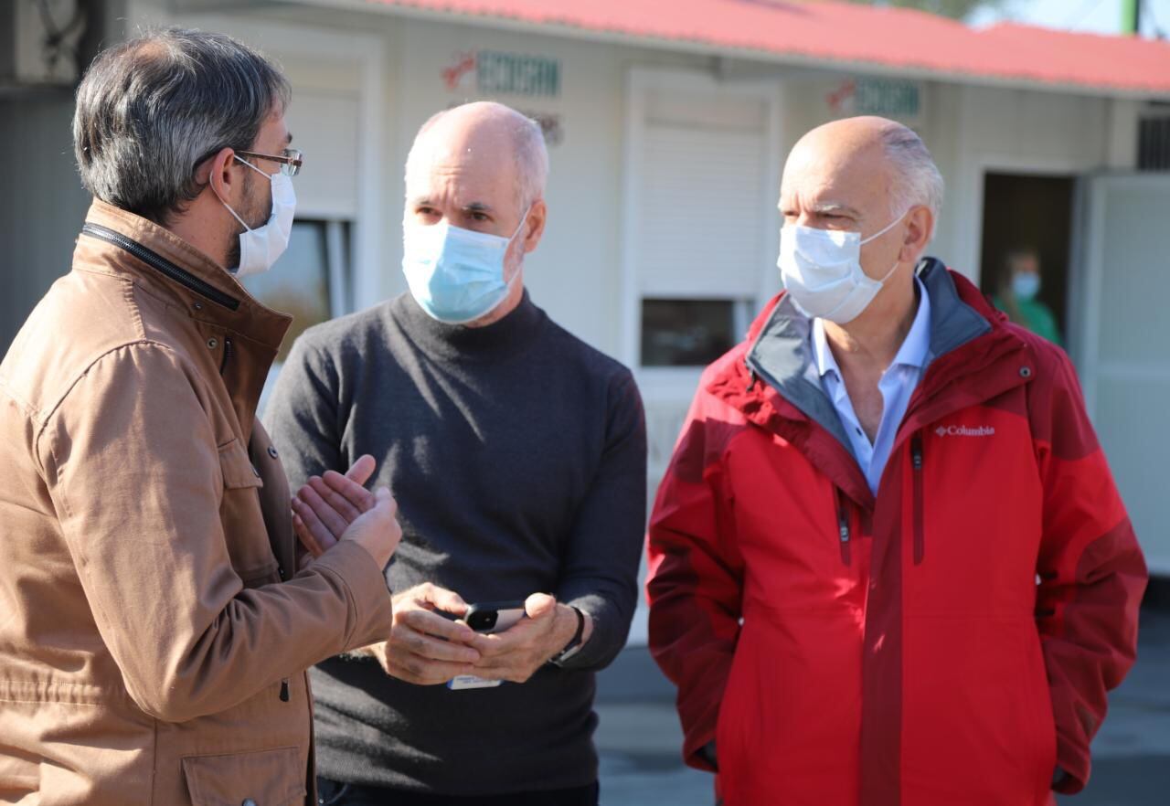 Néstor Grindetti recibió en Lanús a Horacio Rodríguez Larreta.