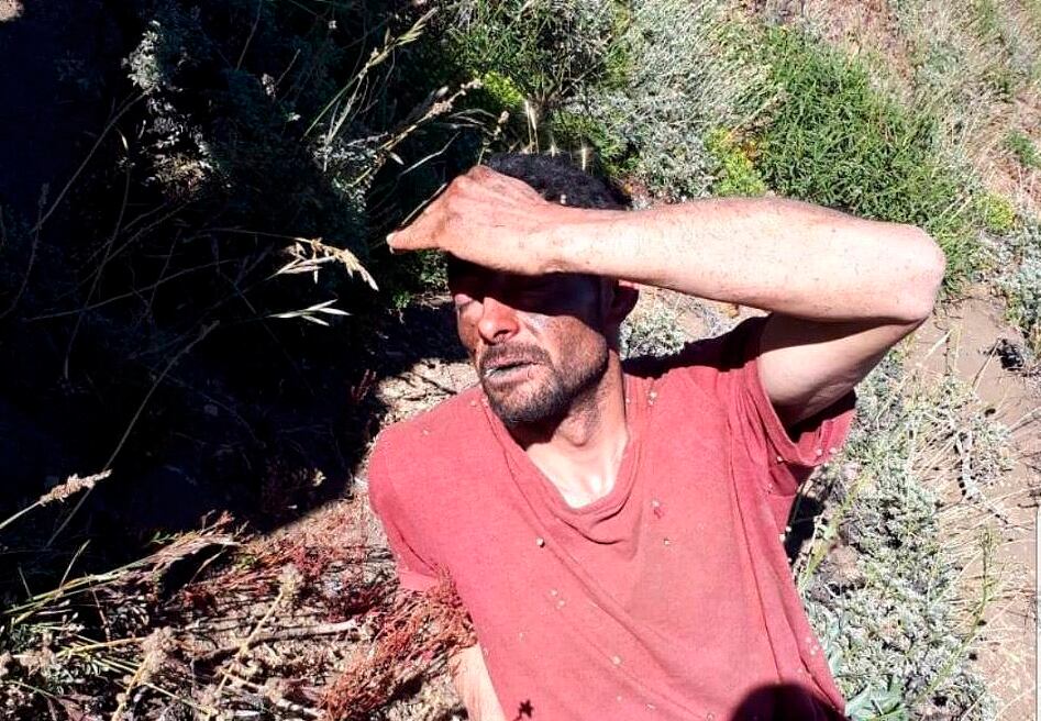 Mariano Cordi, al momento de ser arrestado: luego detectaron la herida en la cabeza.