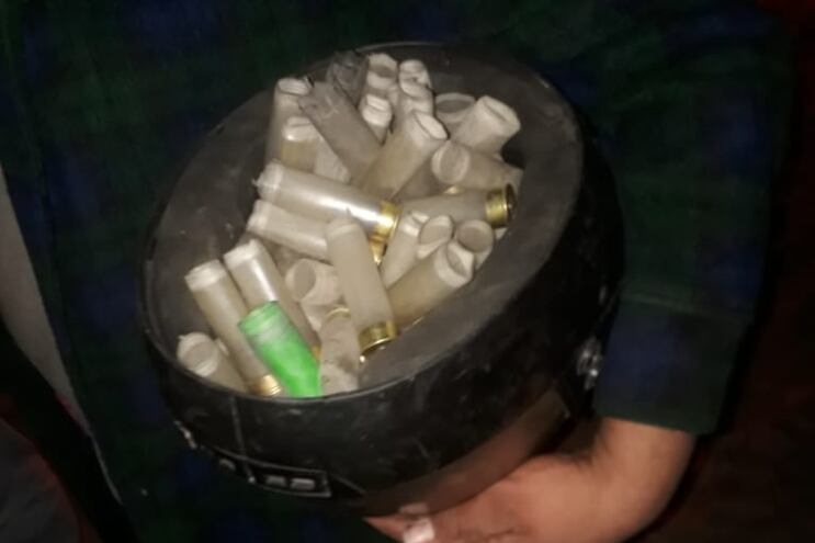 Cartuchos usados en la represión