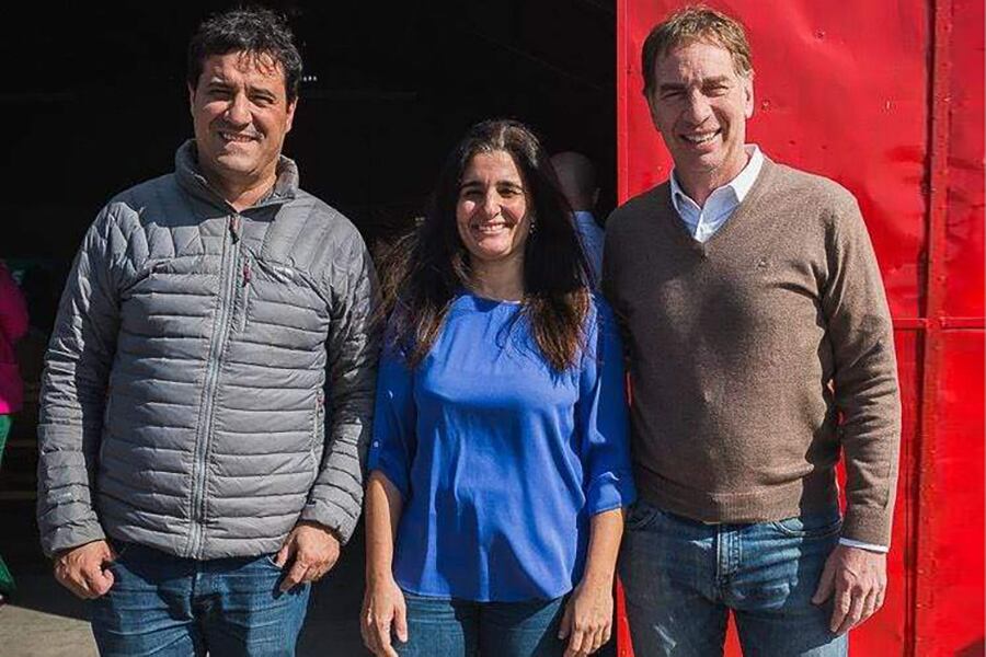 Maximiliano Abad, Maricel Etchecoin y Diego Santilli 