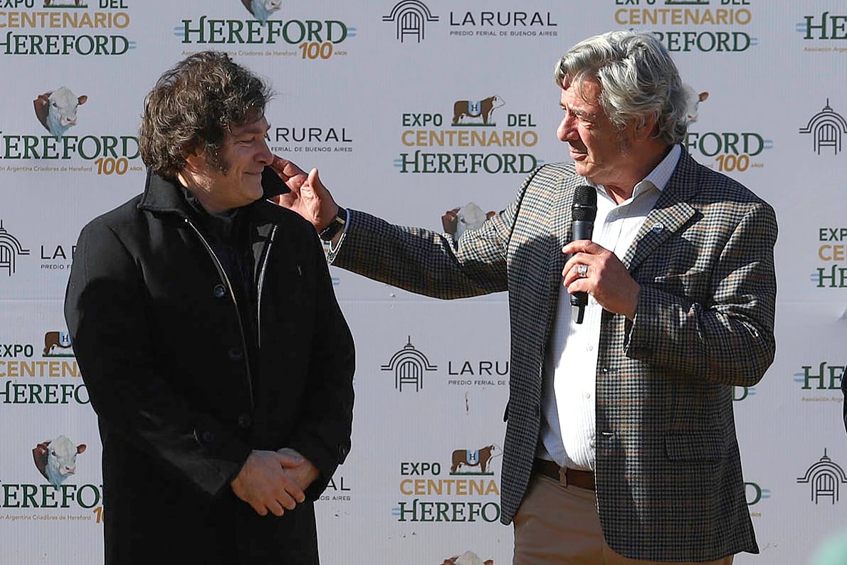 Javier Milei junto a Nicolás Pino.