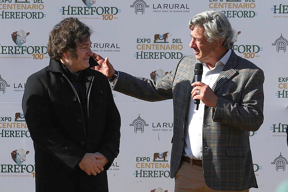 Javier Milei junto a Nicolás Pino.