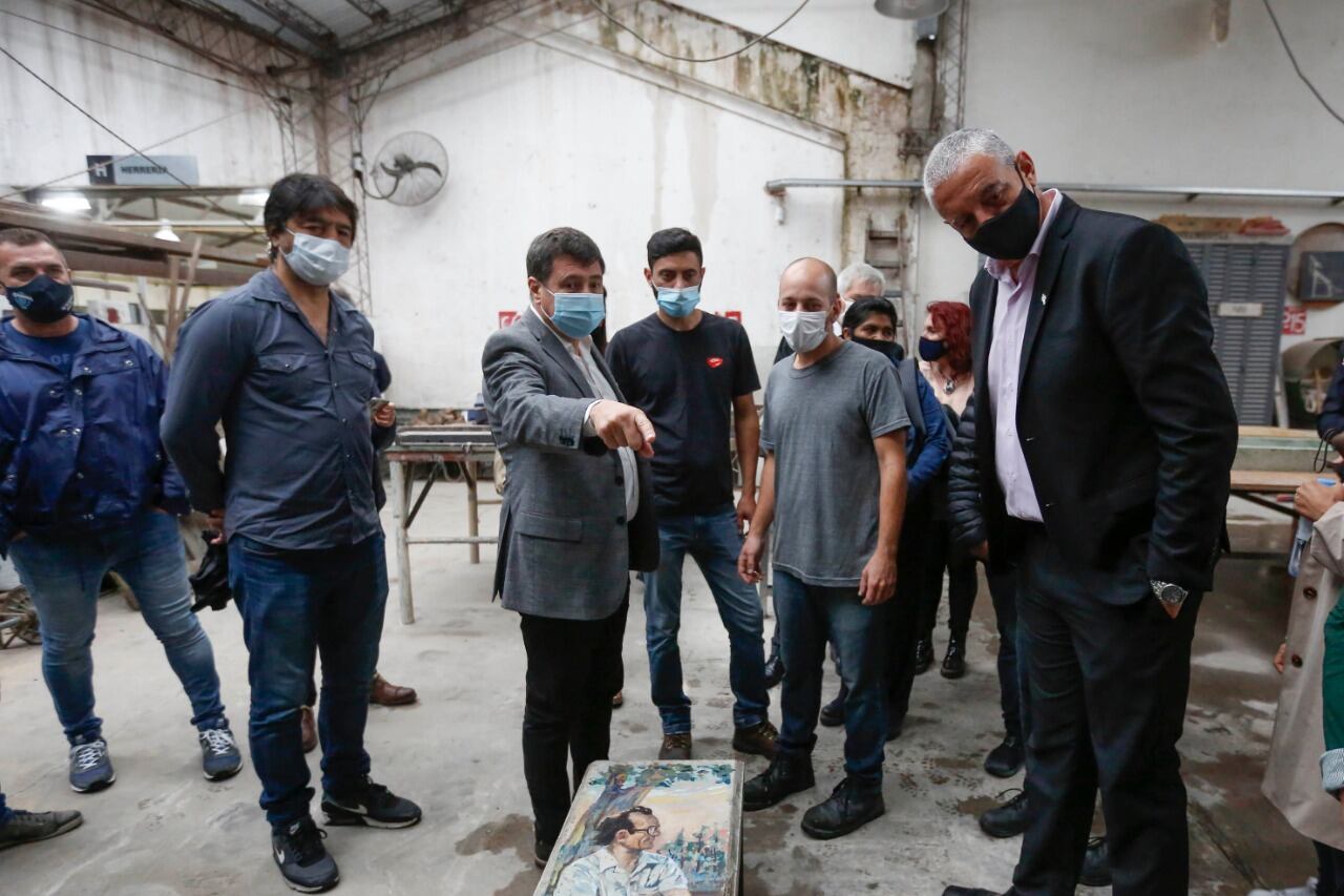 El ministro de Desarrollo Social y el secretario de Derechos Humanos en la Ex ESMA