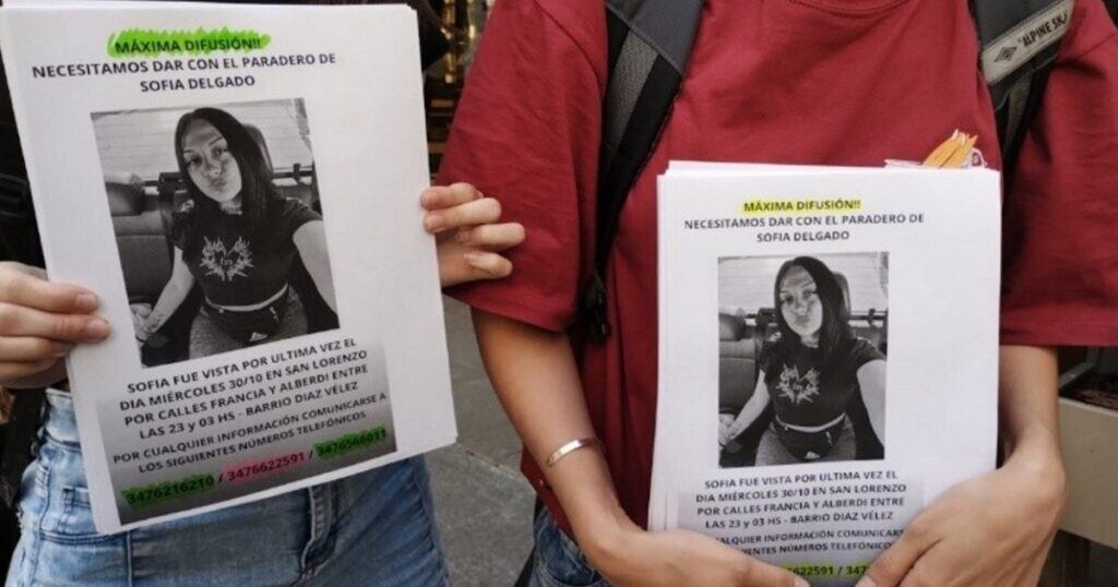 Sofía Delgado fue encontrada muerta en un camino rural de Ricardone