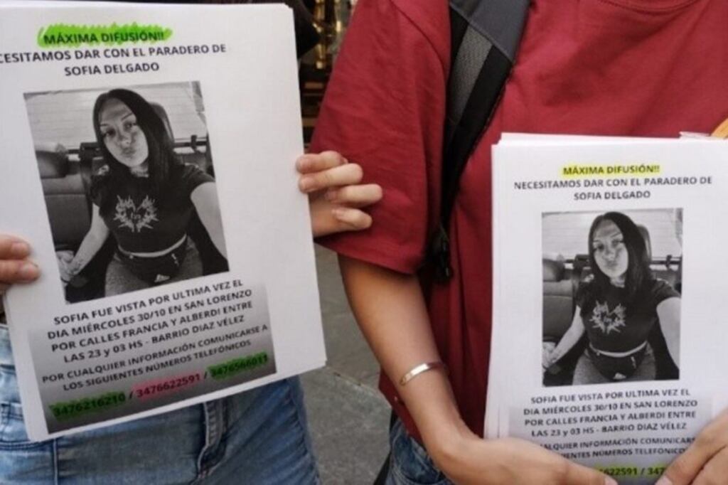 Sofía Delgado fue encontrada muerta en un camino rural de Ricardone