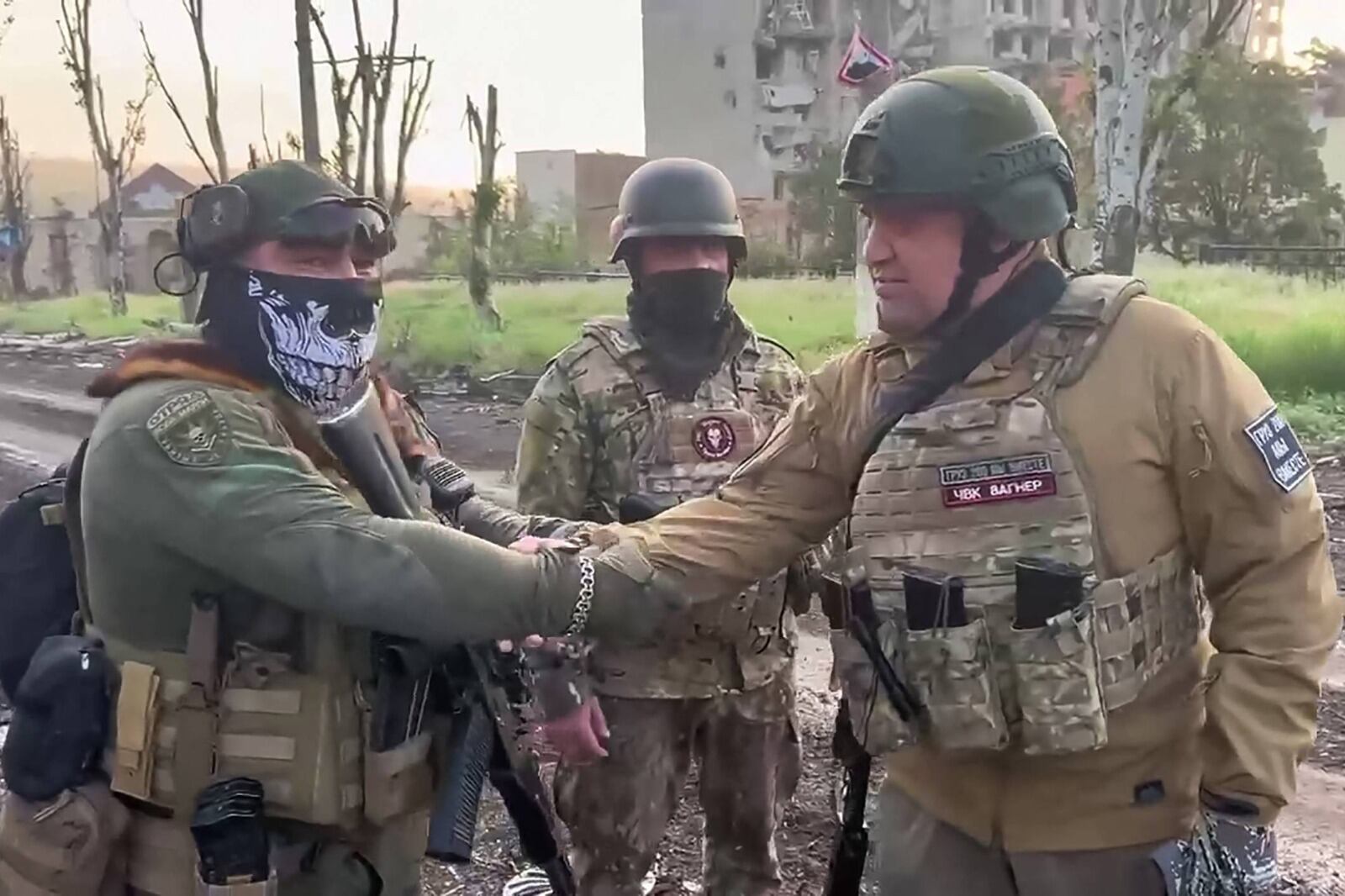 Imagen de Prigozhin de mayo pasado, cuando el jefe del Grupo Wagner era todavía leal a Putin.