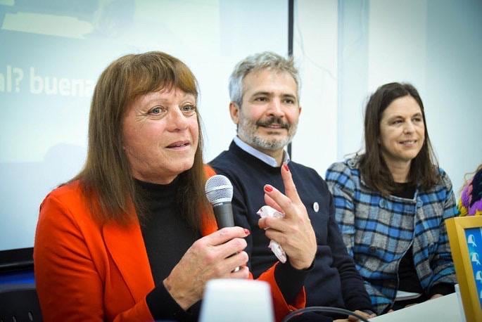 Julieta González junto al subsecretario de Derechos Humanos boanerense, Matías Moreno.