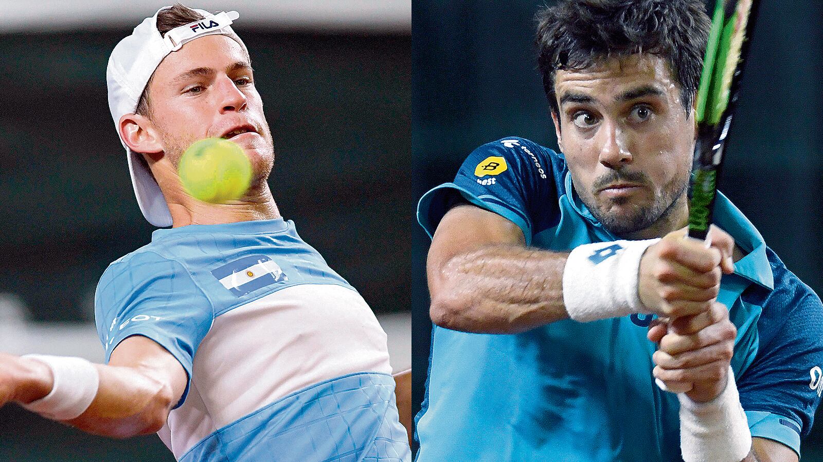 Diego “Peque” Schwartzman se impuso en cuatro sets ante Giraldo. Guido Pella cerró la jornada con victoria sobre Galán.