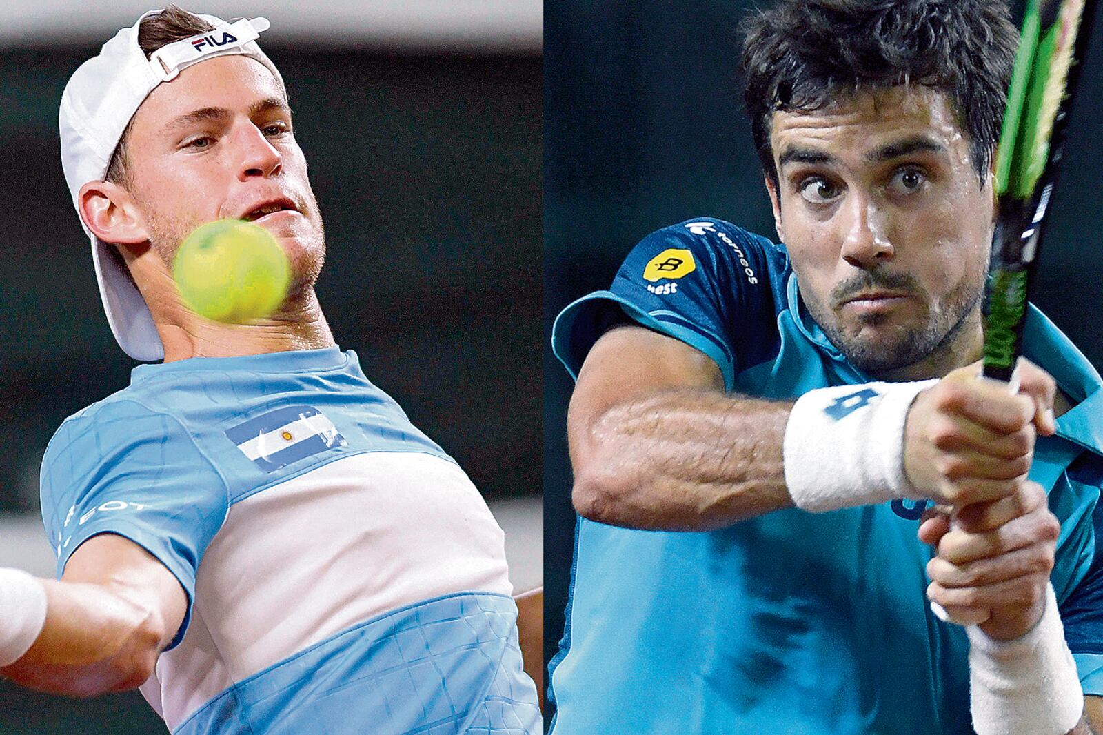 Diego “Peque” Schwartzman se impuso en cuatro sets ante Giraldo. Guido Pella cerró la jornada con victoria sobre Galán.